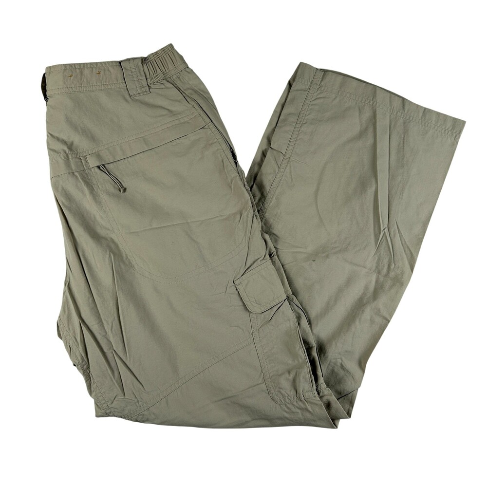 Columbia Insect Blocker Pants Mens 30 L Beige Nylon Cargo Hiking Lined Outdoor